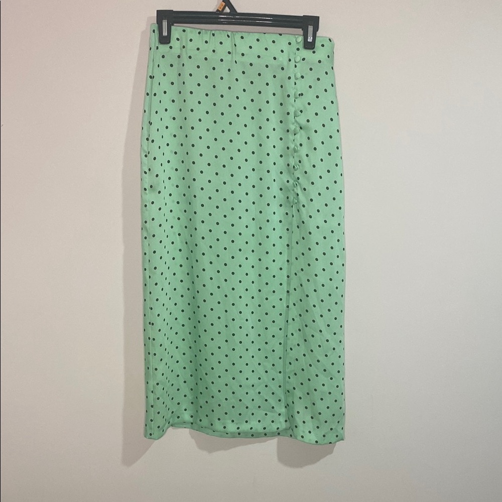 Mint Green Polka Dot Skirt